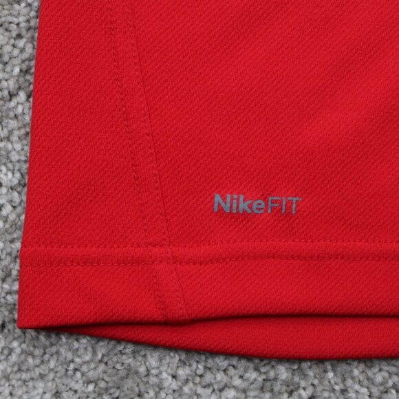 Nike Ohio State Buckeyes Polo Shirt Men Medium Red FitDry Polyester S/S Pullover - Picture 6 of 15